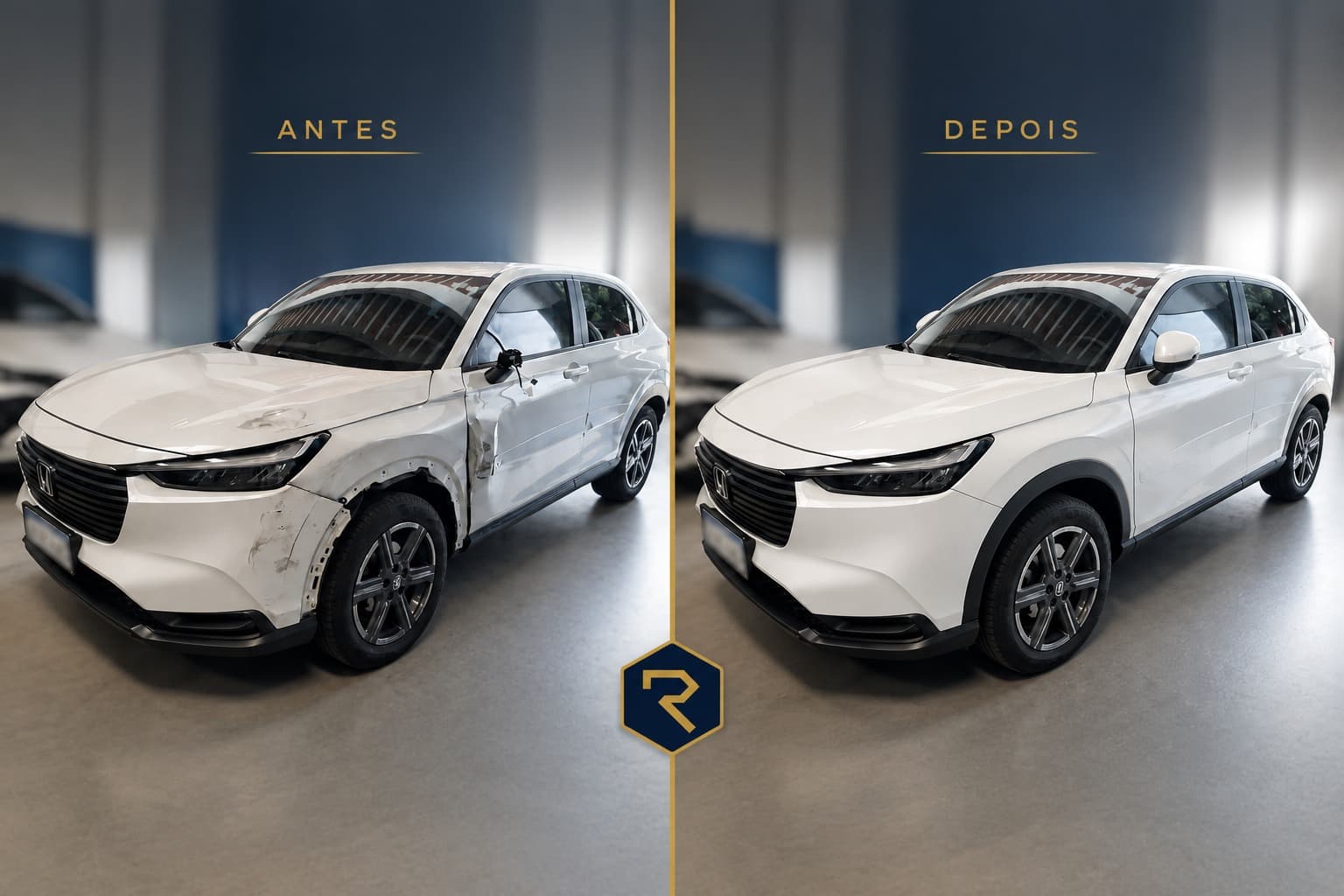 Honda HR-V — Lanternagem lateral e pintura